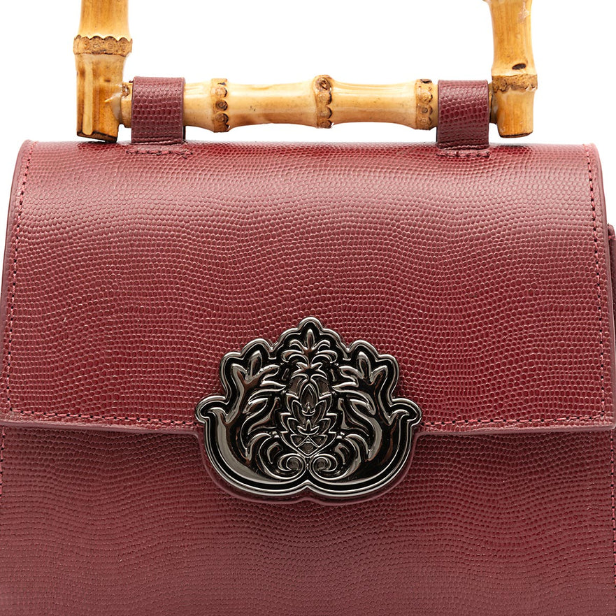 BOLSA TOP HANDLE MINI ISLA CAVIAR CHERRY