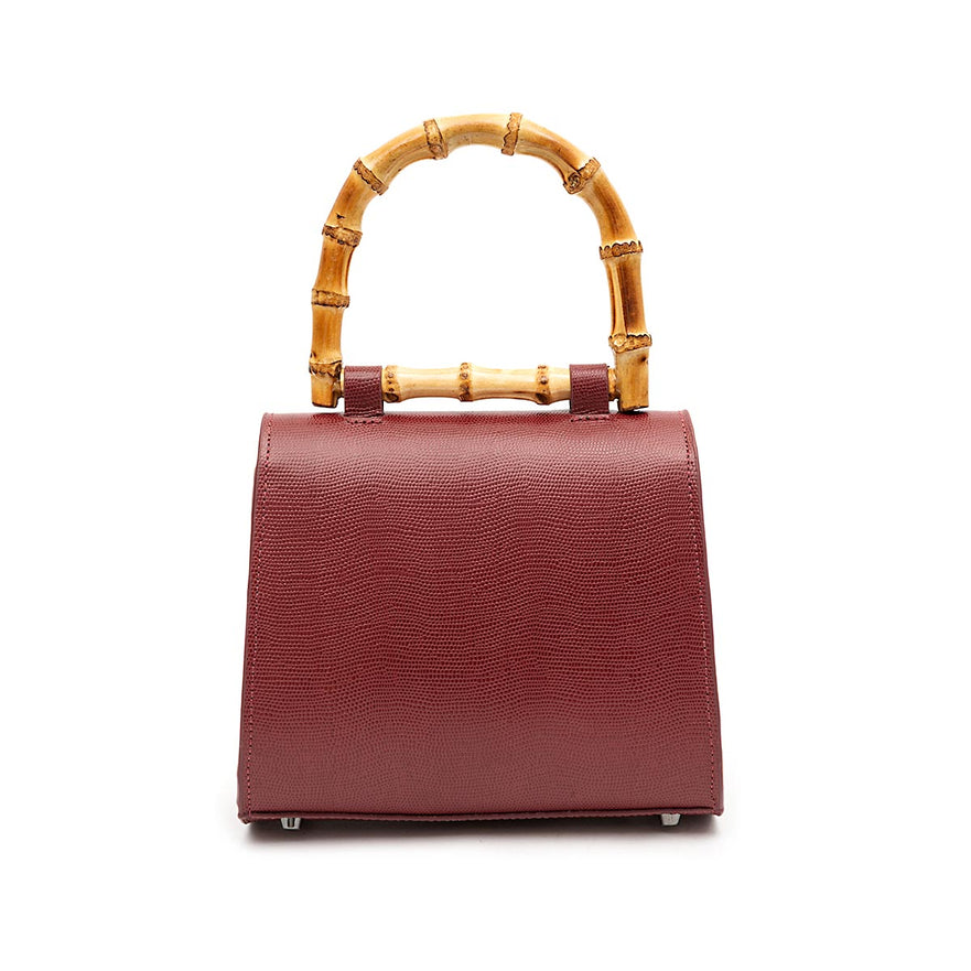 BOLSA TOP HANDLE MINI ISLA CAVIAR CHERRY