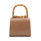 BOLSA TOP HANDLE MINI ISLA LIZARD MOCHACCINO