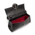 BOLSA TOP  HANDLE EAST WEST CAVIAR PRETO