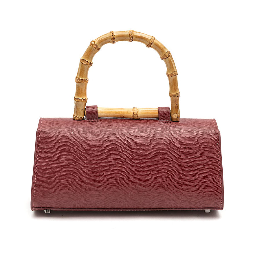 TOP HANDLE EAST WEST CAVIAR CHERRY BAG