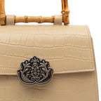 Bolsa Top Handle Média MAXI CROCO NATA