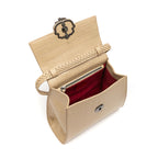 BOLSA TOP HANDLE MÉDIA MAXI CROCO NATA