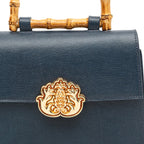 BOLSA TOP HANDLE MÉDIA CAVIAR NOITE