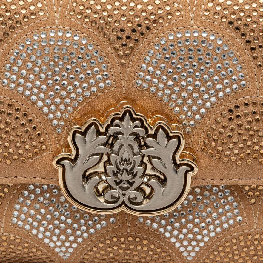 BOLSA SIRENA COCOON CRISTAL AREIA PRATA OURO