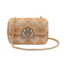 BOLSA SIRENA MINI COCOON AREIA CRISTAL PRATA/OURO