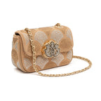 BOLSA SIRENA MINI COCOON AREIA CRISTAL PRATA/OURO