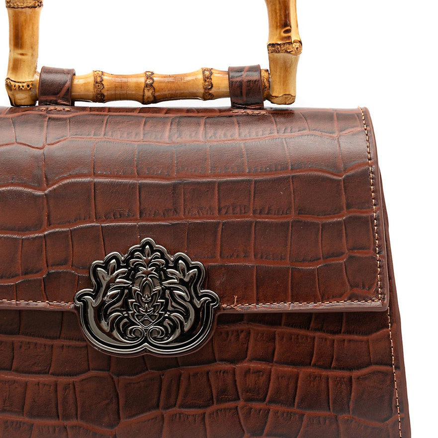 Bolsa Top Handle Mini Isla MAXI CROCO EXPRESSO