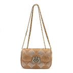 BOLSA SIRENA MINI COCOON AREIA CRISTAL PRATA/OURO
