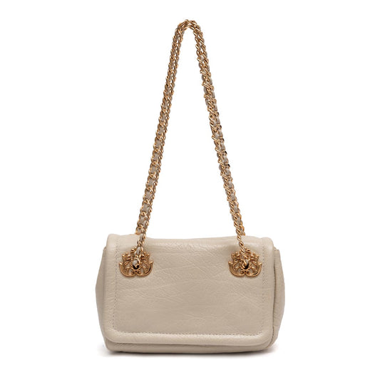 BOLSA PETRA FLAP PEQUENA MARSHMALLOW