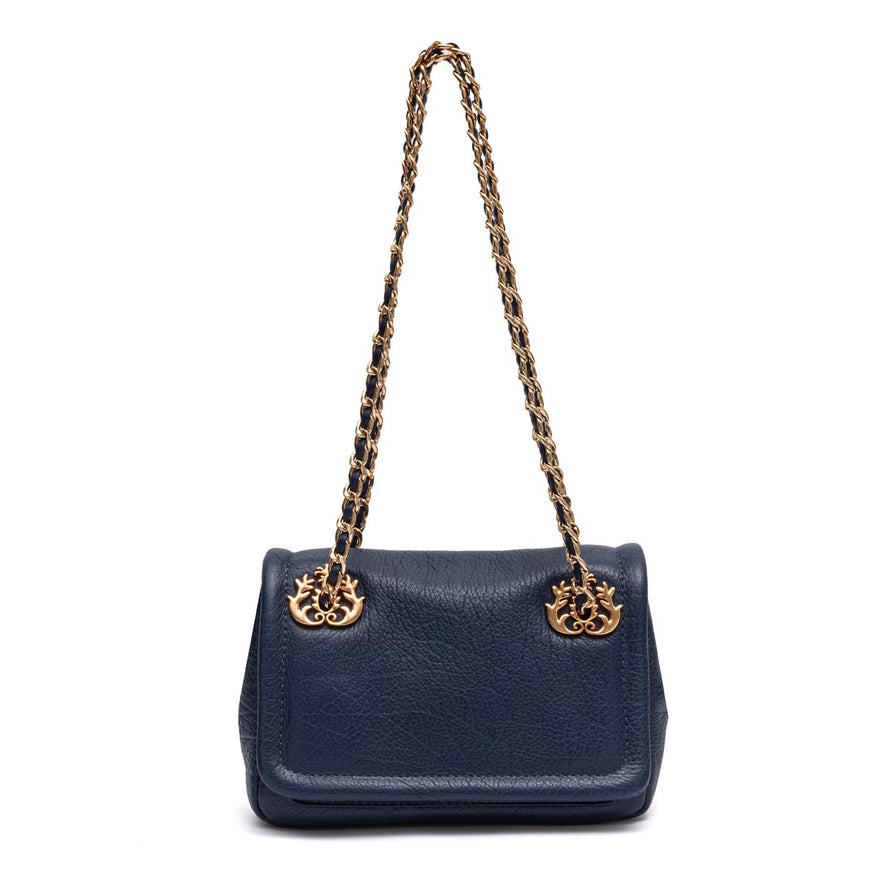 PETRA FLAP SMALL COBALT BAG