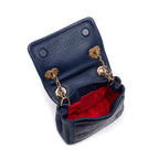 PETRA FLAP SMALL COBALT BAG