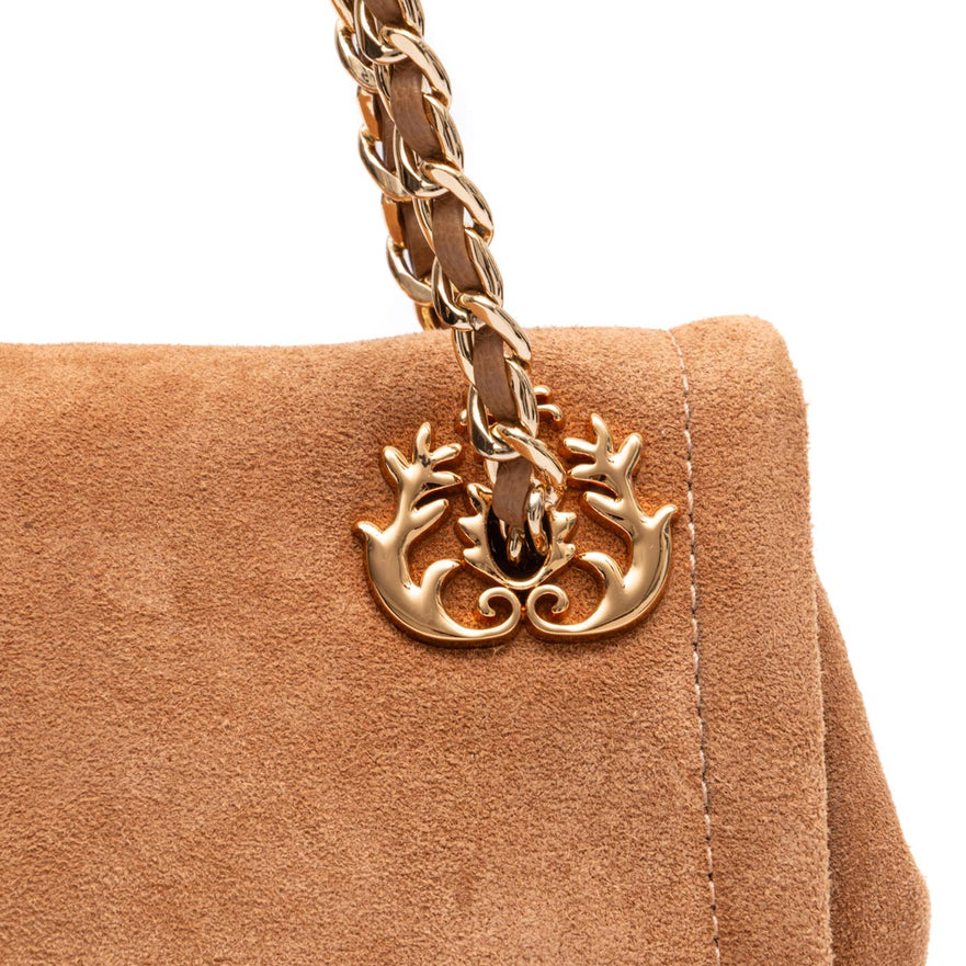 PETRA SMALL FLAP ALMOND BAG