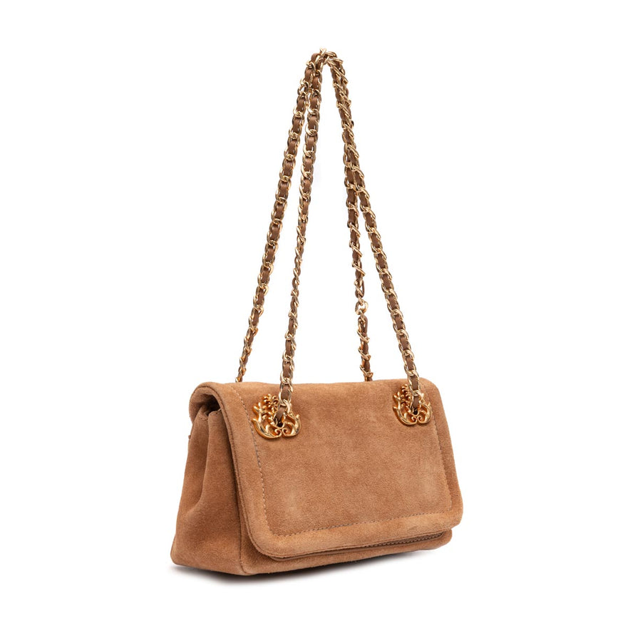 PETRA SMALL FLAP ALMOND BAG