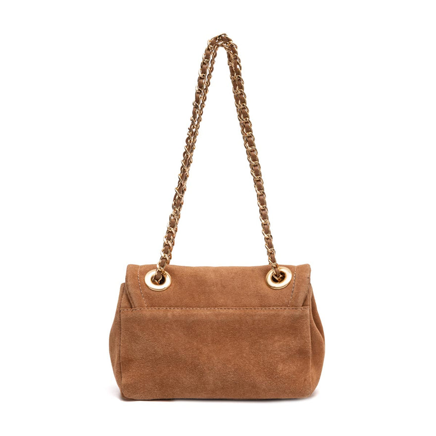PETRA SMALL FLAP ALMOND BAG