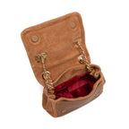 PETRA SMALL FLAP ALMOND BAG