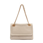 BOLSA PETRA FLAP MÉDIA MARSHMALLOW