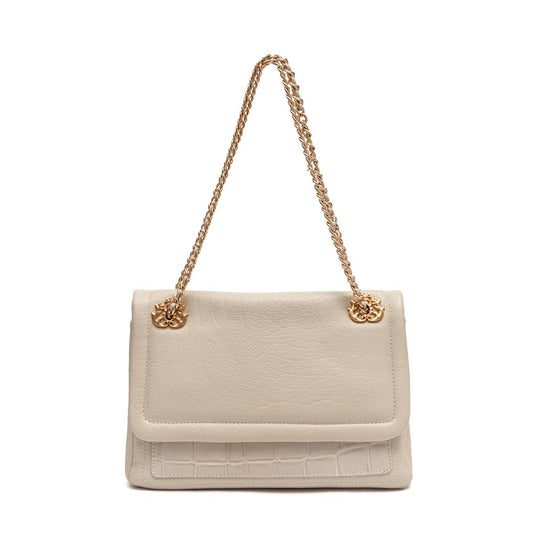BOLSA PETRA FLAP MÉDIA MARSHMALLOW