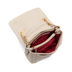 BOLSA PETRA FLAP MÉDIA MARSHMALLOW