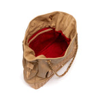 BOLSA TOTE DHALIA TRESSE DE RÁFIA MACADAMIA