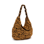 BOLSA LE BON CROCHET HOBO MAXI RÁFIA SOLAR