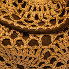 BOLSA LE BON CROCHET HOBO MAXI RÁFIA SOLAR