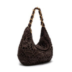 LE BON CROCHET HOBO MAXI RAFFIA ESPRESSO BAG