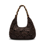 LE BON CROCHET HOBO MAXI RAFFIA ESPRESSO BAG