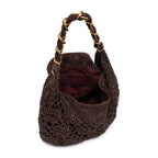 BOLSA LE BON CROCHET HOBO MAXI RÁFIA EXPRESSO