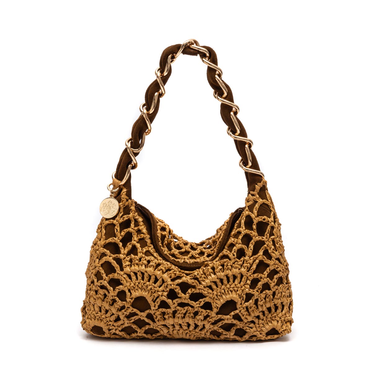 BOLSA LE BON CROCHET HOBO PEQUENA SOLAR