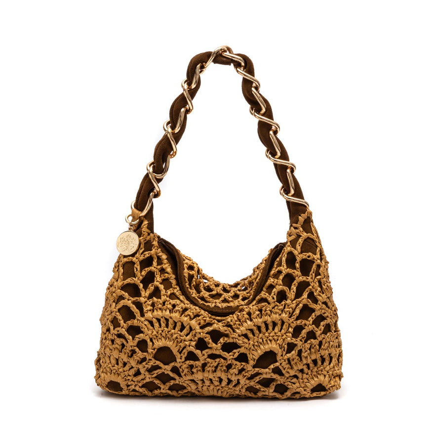 BOLSA LE BON CROCHET HOBO PEQUENA SOLAR