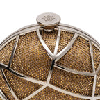 CLUTCH ESFERA DE CRISTAIS COM CADE OURO