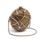 CLUTCH ESFERA DE CRISTAIS COM CADE OURO