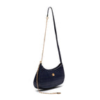 BOLSA SHOULDER FOREVER PEQUENA CAIMAN COBALTO OURO