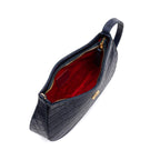 BOLSA SHOULDER FOREVER PEQUENA CAIMAN COBALTO OURO