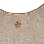 BOLSA FOREVER SHOULDER BAG COURO CRUSH MARSHMALLOW