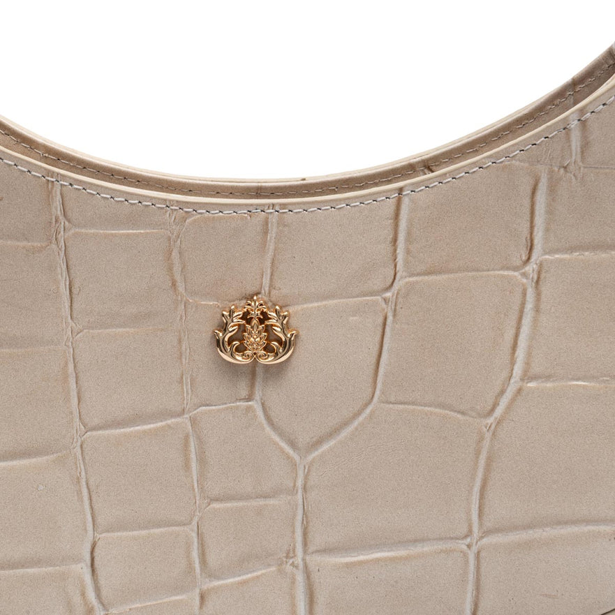 BOLSA FOREVER SHOULDER BAG COURO CRUSH MARSHMALLOW