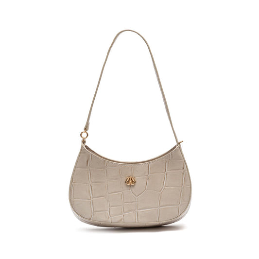 BOLSA FOREVER SHOULDER BAG COURO CRUSH MARSHMALLOW