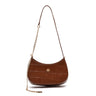 BOLSA FOREVER SHOULDER BAG MAXI CROCO PECAN OURO