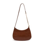 BOLSA FOREVER SHOULDER BAG MAXI CROCO PECAN OURO