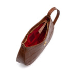 BOLSA FOREVER SHOULDER BAG MAXI CROCO PECAN OURO