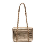 BOLSA FLAP SIENNA MÉDIA COURO OURO