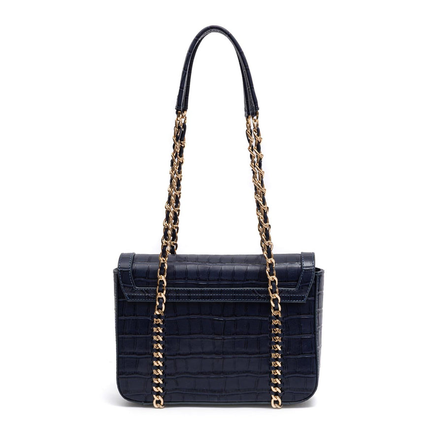 BOLSA FLAP SIENNA MÉDIA COURO COBALTO