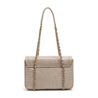SIENNA MÉDIA TOTE FLAP EM COURO MARSHMALLOW