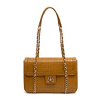 BOLSA SIENNA JUMBO TOTE FLAP EM COURO AÇAFRÃO