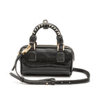 BOLSA MINI BOWLING MAIA MAXI CROCO PRETO