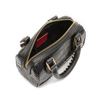 BOLSA MINI BOWLING MAIA MAXI CROCO PRETO