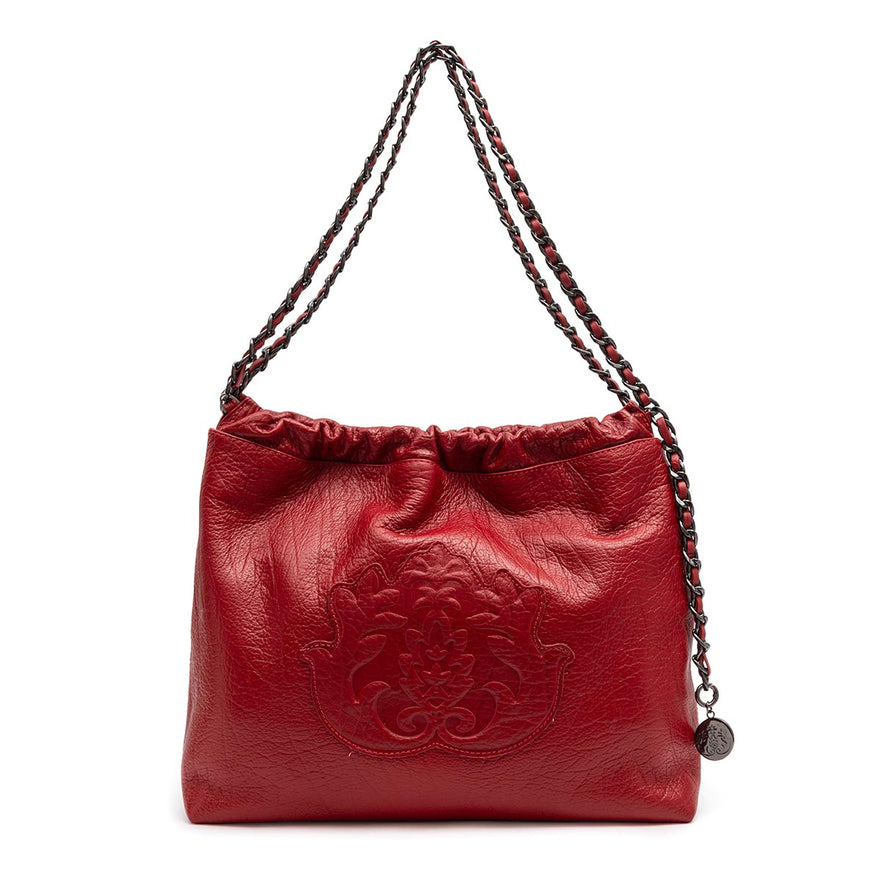 DAYSE HOBO RED LEATHER BAG
