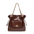 BOLSA TOTE DAHLIA COURO ESTONADO PINHÃO