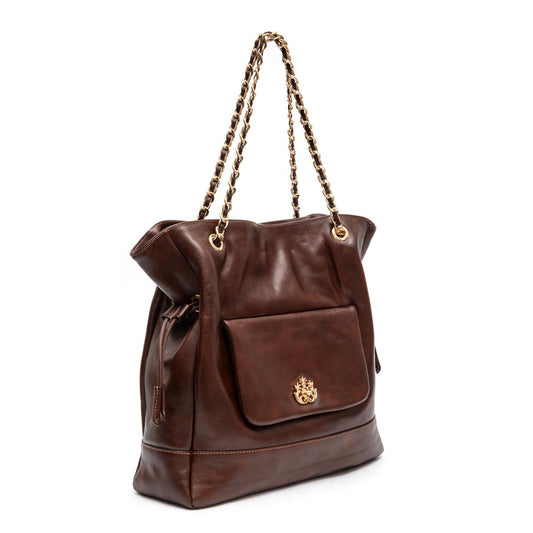 BOLSA TOTE DAHLIA COURO ESTONADO PINHÃO